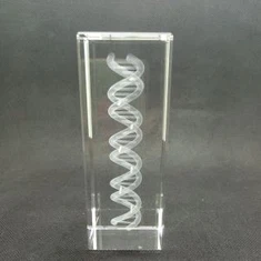3d lézergravírozott kristályblokk